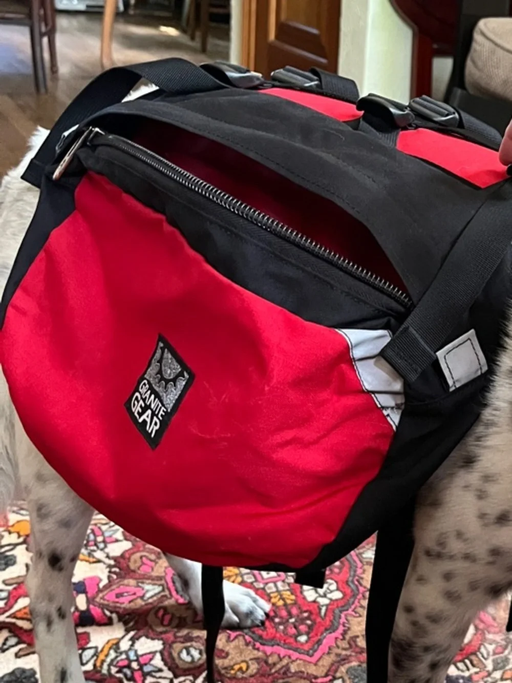 Granite Gear Red and Black Dog Backpack
